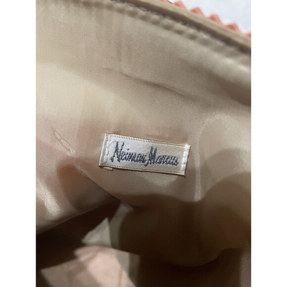 Neiman Marcus Boho Western Orange Tote Bag Laser Cut Medallion Handbag - Picture 11 of 15